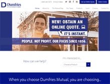 Tablet Screenshot of dumfriesmutual.com